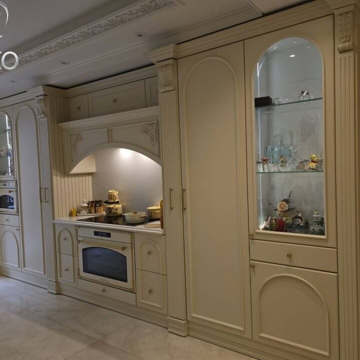 پروژه کابینت آشپزخانه کلاسیک مینیمال زعفرانیه