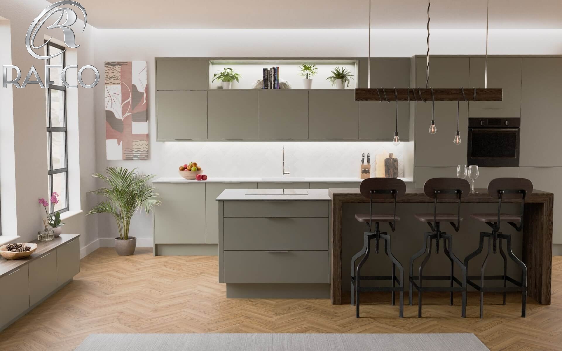 کابینت مدرن در آشپزخانه