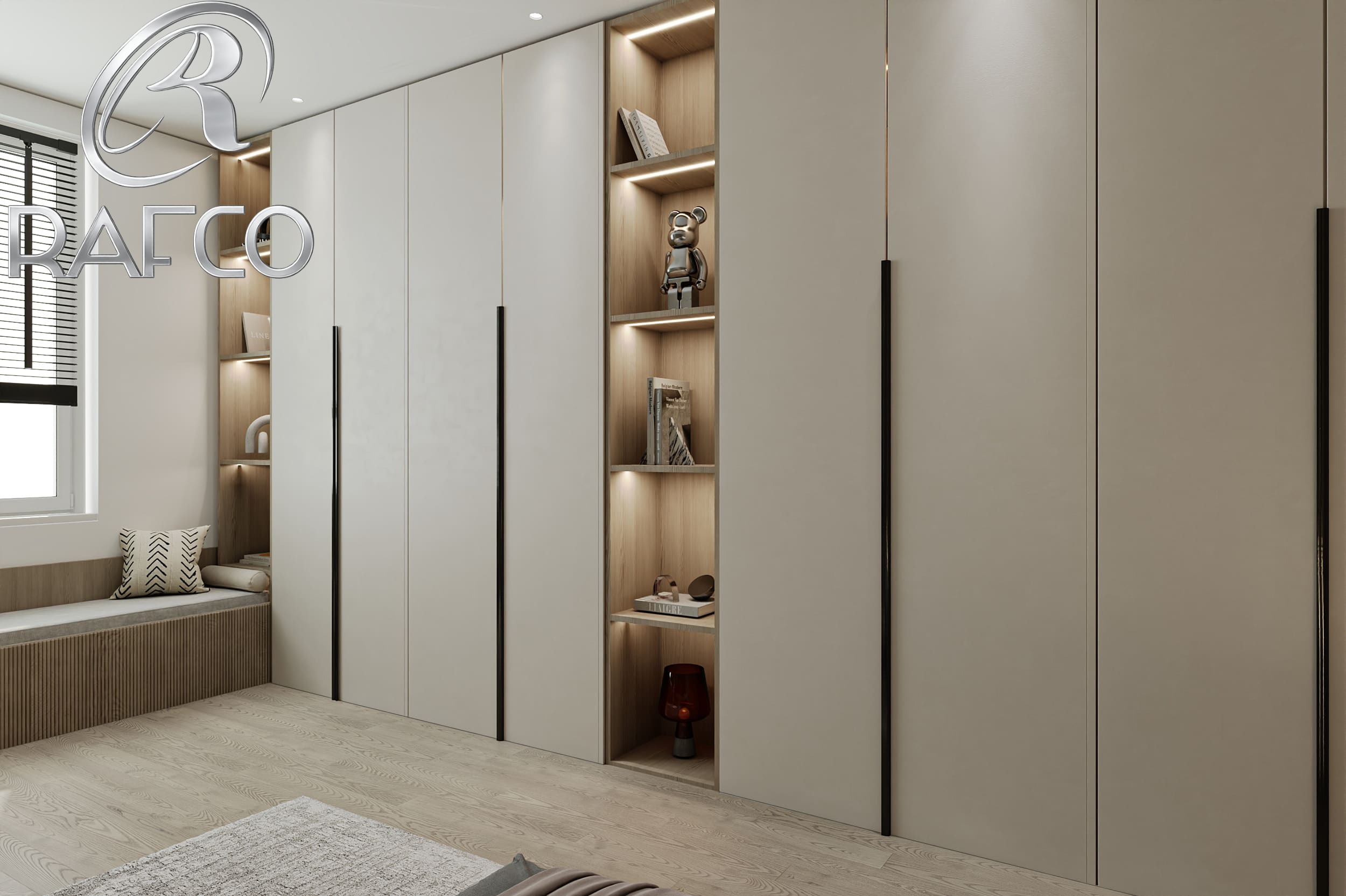 اجرای کمد دیواری مدرن ریلی